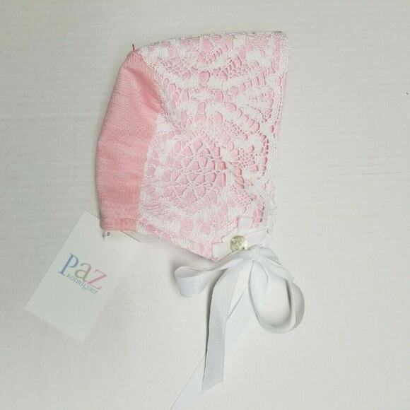 NWT Paz Rodriguez Lace Bonnet | 12 months - Picture 10 of 11